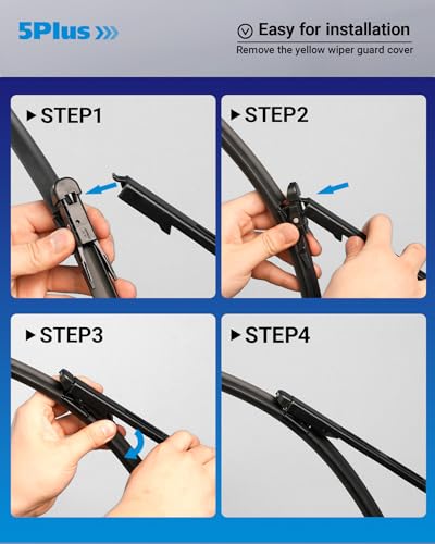 5 PLUS Custom-Fit Wipers fits 2013-2020 Ford Fusion Wiper Blades - Product Imagery