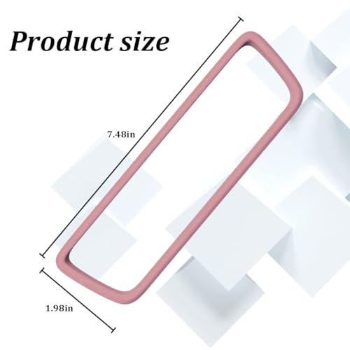 Elastic Silicone Car Rear View Mirror Protector Cover, Pink - Product Imagery