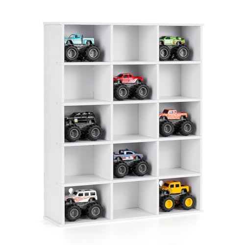 Krafetto 15-Slot Monster Truck Display Shelf, Wall Mount - Product Imagery