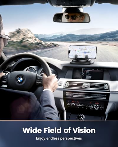 360 Degree Rotation Dashboard Phone Holder for Car, Anti-Slip - Product Imagery