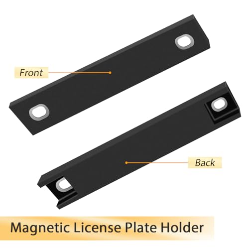 4 Pack License Plate Magnet, Premium Rubber Coated Magnetic - Product Imagery