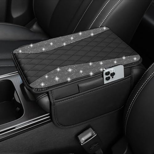 NBTEPEM Bling Car Center Console Cover, Leather Middle Console - Product Imagery