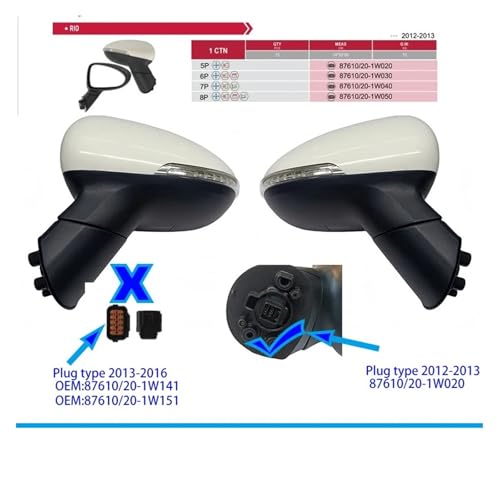 Compatible For Kia Rio 2012-2013 Car Rearview Mirror Electric - Product Imagery