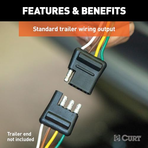 CURT 55316 Vehicle-Side Custom 4-Pin Trailer Wiring Harness for - Product Imagery