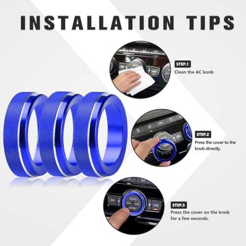 Auovo AC Knob Covers Compatible with Volkswagen VW Accessories - Product Imagery