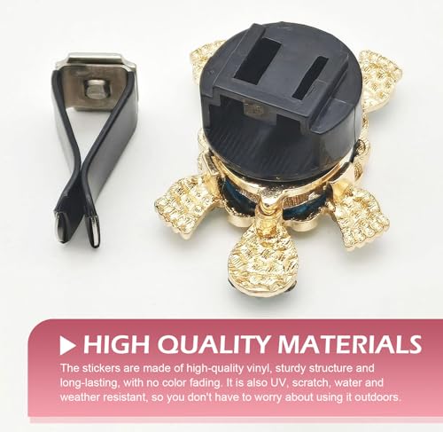 2 PCS Bling Turtle Car Air Vent Clip, Rhinestone-Embellished AC - Product Imagery