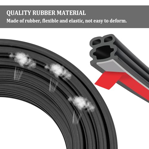 52.5Ft Car Door Seal,Thickened Rubber Automotive Weather - Product Imagery
