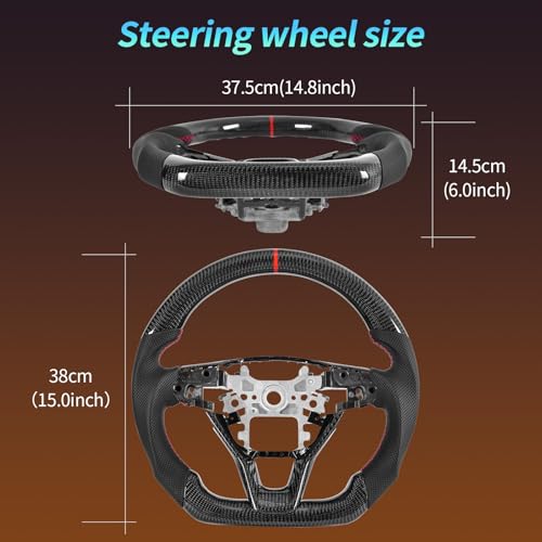 Carbon Fiber Steering Wheel for Honda Accord 10TH GEN 10 - Product Imagery