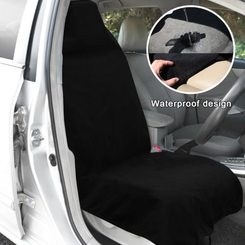 DXNQ 2PCS Car Towel Seat Cover, Waterproof Sweating Non-Slip - Product Imagery