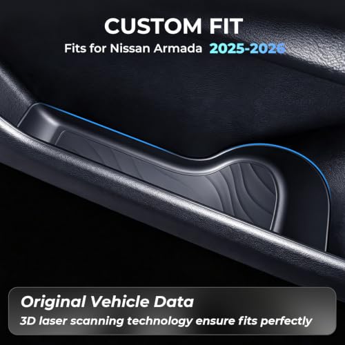 4PCS Door Side Organizer Storage Tray for Nissan Armada - Product Imagery