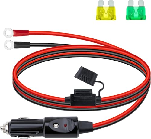 BFXM 12AWG Heavy Duty Cigarette Lighter Plug, 12v Plug with - Product Imagery