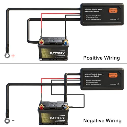 Battery Kill Switch for Car 12V 100A, Remote Battery Disconnect - Product Imagery