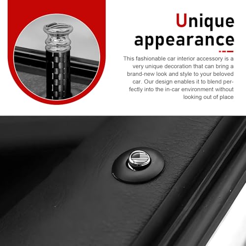 WZP 4PCS Car Door Lock Knobs, Carbon Fiber Door Lock Bolt Pin - Product Imagery