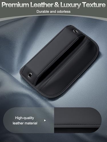 Premium Leather Car Seat Gap Filler Organizer (0.2”-1.2" Gaps), - Product Imagery