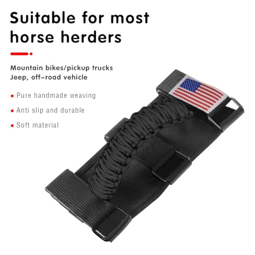 HZEL 2PCS Roll Bar Handles Compatible with Wrangler JK/JL/TJ, - Product Imagery