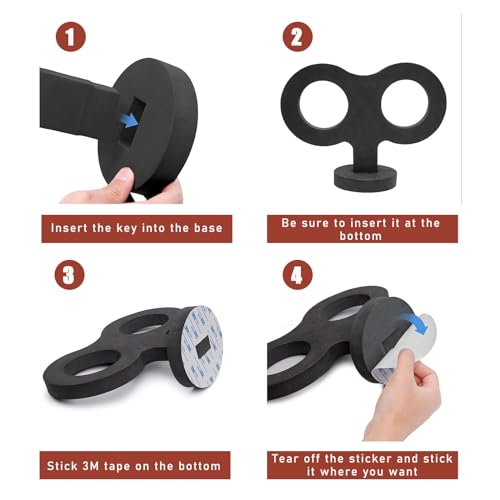 povtii Car Wind Up Key Sticker, 3D Clockwork Wind Up Key, Cute - Product Imagery