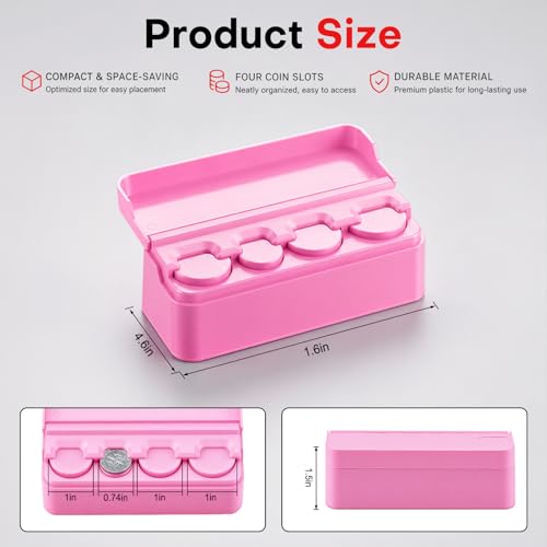 SINGARO Coin Holder for Car, Coin Change Organizer Compatible - Product Imagery