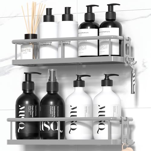 YASONIC Shower Caddy Adhesive, Rustproof Shower Organizer, Large - Product Imagery
