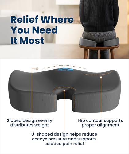 Everlasting Comfort Doctor Recommended Memory Foam Seat Cushion - Product Imagery