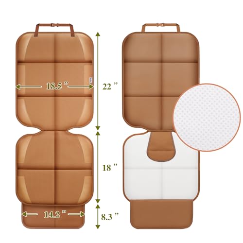Meolsaek Car Seat Protector for Child Car Seat，Non-Slip Backing - Product Imagery