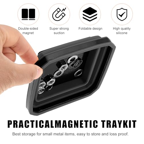 Yourkar Collapsible Magnetic Parts Tray, 4.5 Inch Foldable - Product Imagery