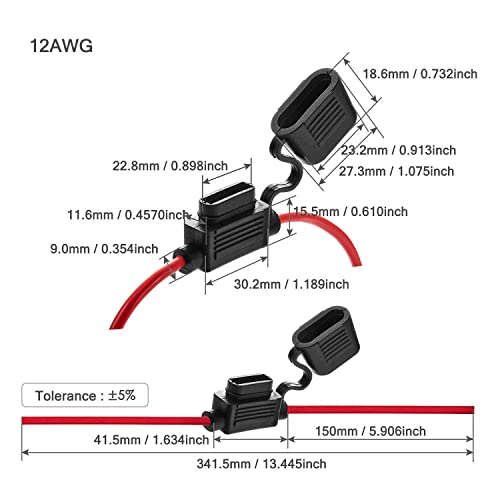 10pcs ATO/ATC 30A Fuse + ATC Inline Fuse Tap 12Awg Bundle - Product Imagery