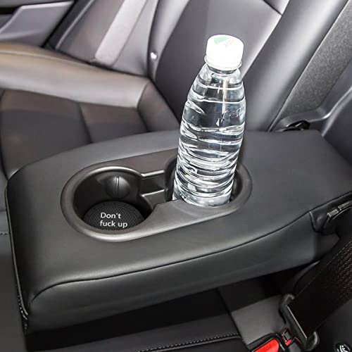 8sanlione 2PCS 2.75 Inch PVC Car Cup Holder Coasters, D Black - Product Imagery