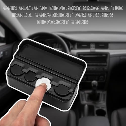 Ohleats Coin Holder for Car, Portable Mini Change Storage Box - Product Imagery