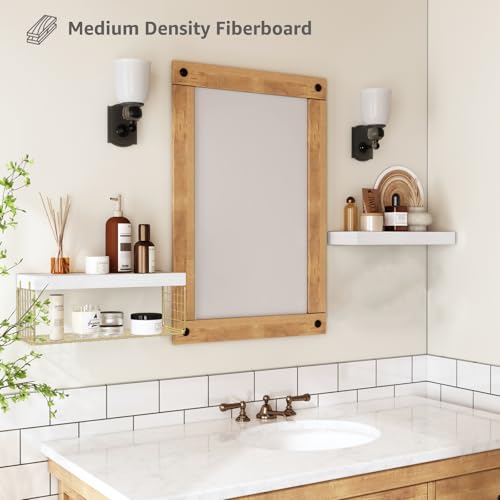 QEEIG Bathroom Shelves Over Toilet Wall (White and Gold, Set of - Product Imagery