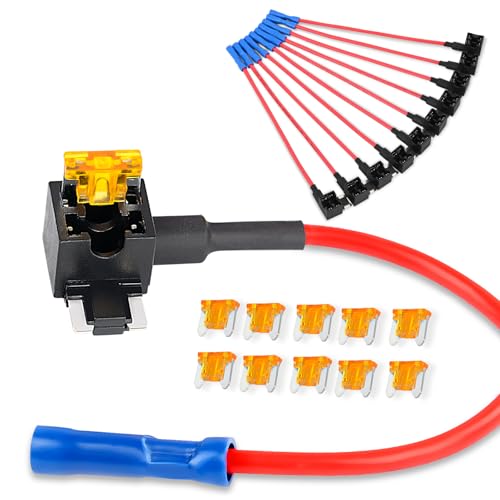 Nilight - 50038R 10 Pack 12V Car Add-a-circuit Fuse TAP Adapter - Product Imagery