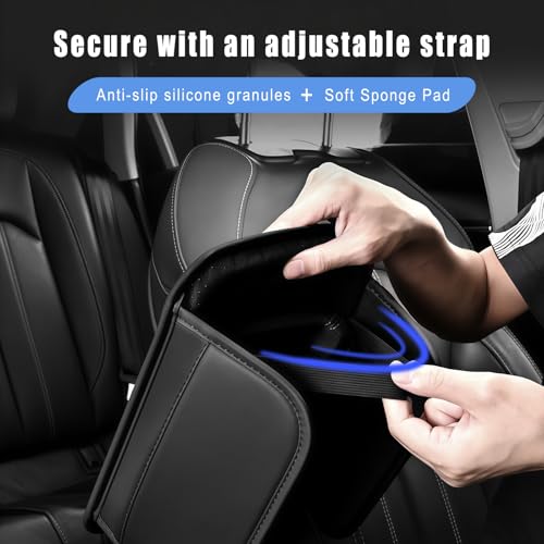 Car Center Console Cover, Leather Arm Rest Cover for Car with 2 - Product Imagery