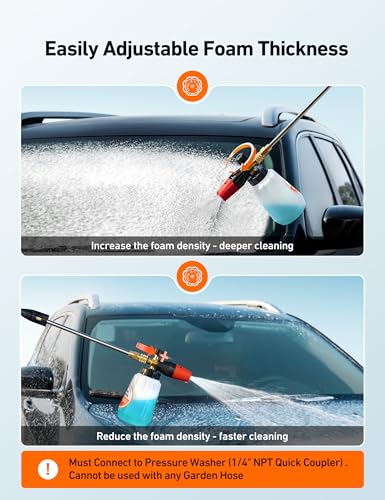 AstroAI Foam Cannon for Pressure Washer with 1/4" Quick Connect - Product Imagery