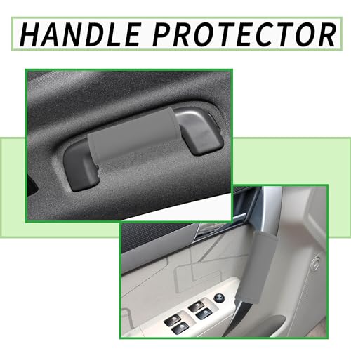 carleef 2PCS Leather Inside Car Door Handle Protector,Colorful - Product Imagery
