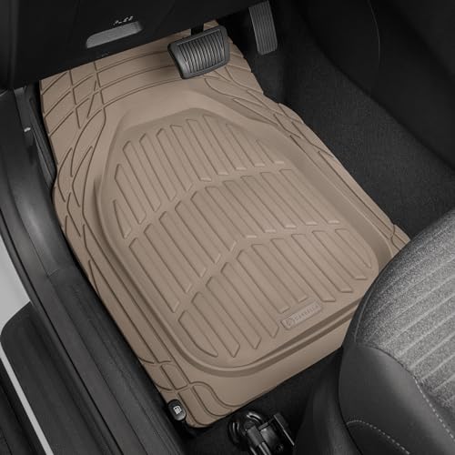 CARBELLA Heavy Duty Rubber 4-Piece Beige Car Floor Mats - - Product Imagery