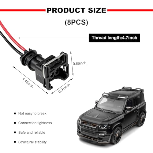 8 PCS Fuel Injector Connector, EV1 OBD1 Typre Plug Wire Harness - Product Imagery