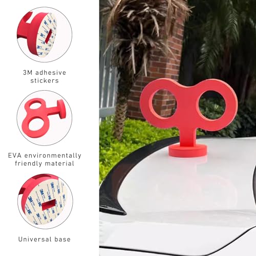 povtii Car Wind Up Key Sticker, 3D Clockwork Wind Up Key, Cute - Product Imagery