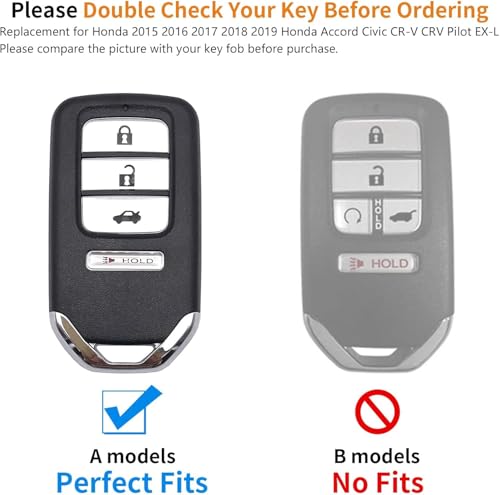 Leather Car Key Fob Case, for Honda Civic CR-V CRV S2000 FD2 - Product Imagery