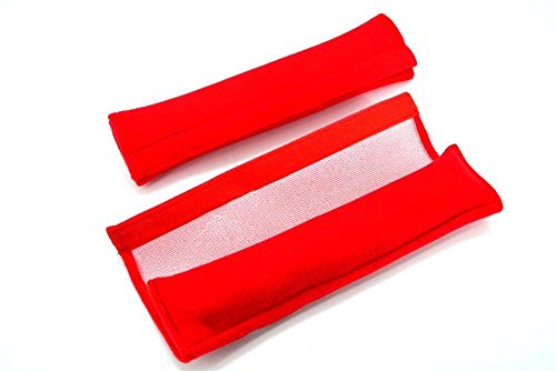 X2 JDM ASIMO RED with RED Embroidery Seat Belt Cover Shoulder - Product Imagery