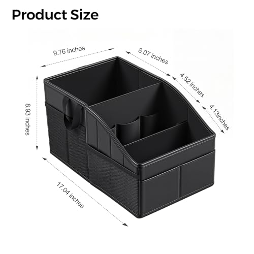 WHHMK Sturdy Leather Car Storage Support Up to 33 LB of Weight, - Product Imagery