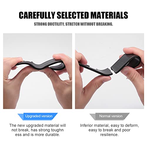4 Pack Curved Headrest Hooks for Vehicle Seats, Black Style 2 - Product Imagery