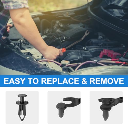 QIIYCCE 100PCS ATV UTV Body Fastener Rivets, Mudguard Clip Body - Product Imagery