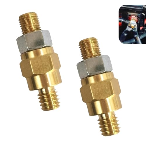 2 PCS Side Post Battery Terminal, 3/8 "-16 & 3/8 "-24 Copper - Product Imagery