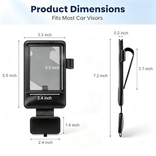 3 in 1 Sunglass & Photo Holder for Car, Universal Strong - Product Imagery