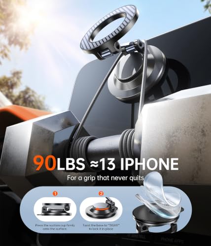 Romuto for Magsafe Car Mount Magnetic Phone Holder for Car Mount - Product Imagery