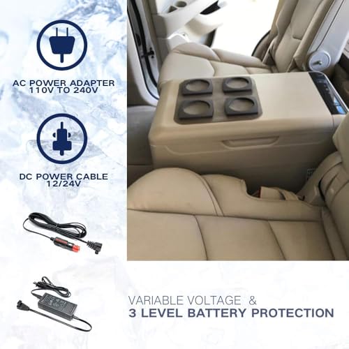 AC Adapter 110-240V with AC Power Cord Power Cable for Car - Product Imagery