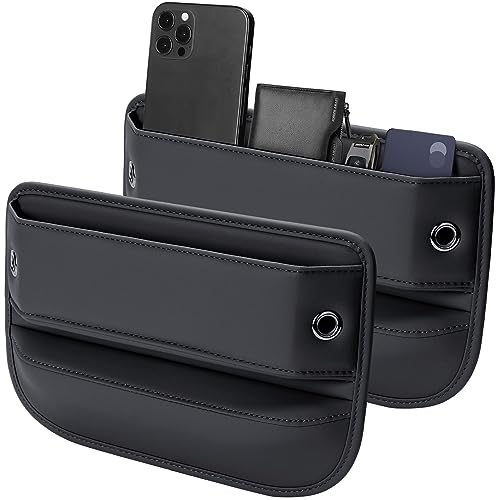 Premium Leather Car Seat Gap Filler Organizer (0.2”-1.2" Gaps), - Product Imagery