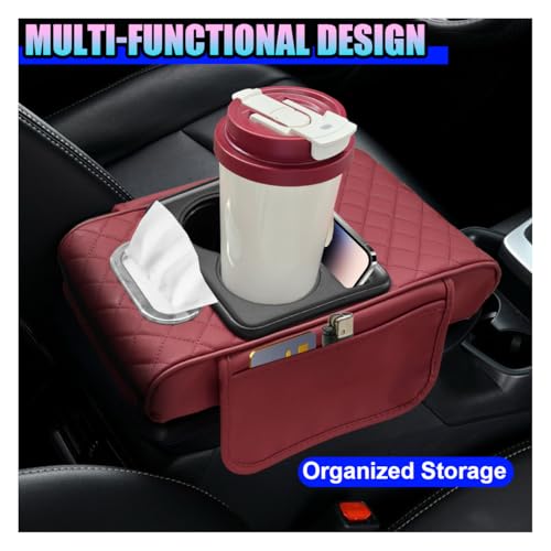 Leather Car Center Console Cover, Armrest Booster - Product Imagery