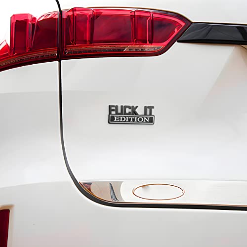 AUCELI 3D Fuck IT Edition Emblem Sticker for Car Exterior, - Product Imagery