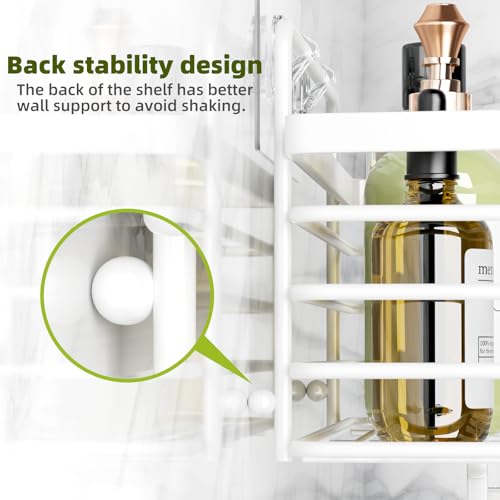 Yougai White Shower Caddy, Bathroom Organizers and Storage - Product Imagery