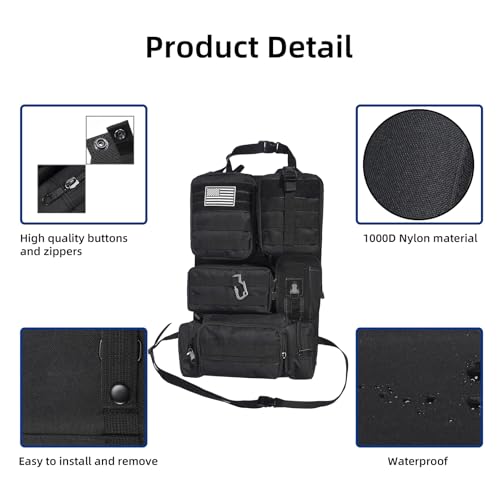Tactical Car Seat Back Organizer,Tactical Molle Seat Back - Product Imagery